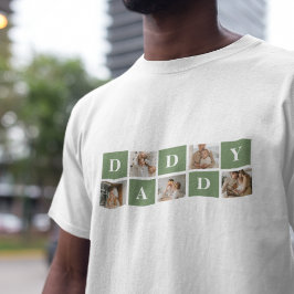 コラージュモダン写真&ハッピーファーザーズ・デイギフト Tシャツ
