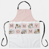 コラージュモダン写真&パステルピンクモミギフト エプロン (正面)