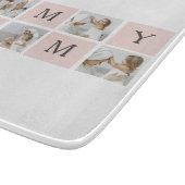 コラージュモダン写真&パステルピンクモミギフト カッティングボード (角)