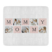 コラージュモダン写真&パステルピンクモミギフト カッティングボード (正面)