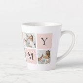 コラージュモダン写真&パステルピンクモミギフト カフェラテマグ (右)