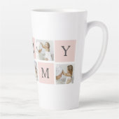 コラージュモダン写真&パステルピンクモミギフト カフェラテマグ (右)