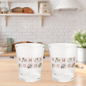 コラージュモダン写真&パステルピンクモミギフト ショットグラス