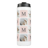 コラージュモダン写真&パステルピンクモミギフト タンブラー (正面)