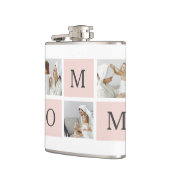 コラージュモダン写真&パステルピンクモミギフト フラスク (左)