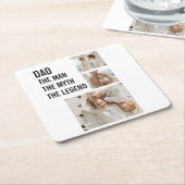 コラージュモダン写真 | 'パパプレゼント スクエアペーパーコースター (アングル)