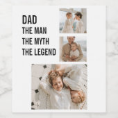 コラージュモダン写真 |パパ ワインラベル (シングルラベル)