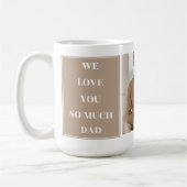 コラージュモダン写真&私たちはパパギフトを愛 コーヒーマグカップ (左)