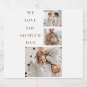 コラージュモダン写真&私たちはパパギフトを愛 ビールラベル (シングルラベル)