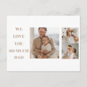 コラージュモダン写真&私たちはパパギフトを愛 ポストカード (正面)