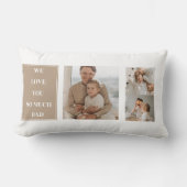 コラージュモダン写真&私たちはパパギフトを愛 ランバークッション (正面)