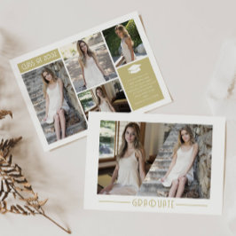 コラージュモダン卒業生6写真卒業An 案内状