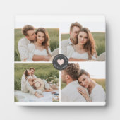 コラージュモダン家パーソナライズされた族写真ギフト フォトプラーク (正面)