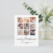 コラージュモダン家族の写真メリークリスマス シーズンカード (スタンド正面)