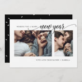 コラージュモダン年末年始ホリデーカード シーズンカード (正面/裏面)