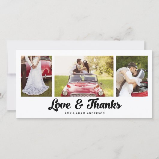 コラージュモダン | お結婚礼フォトカード サンキューカード (正面)