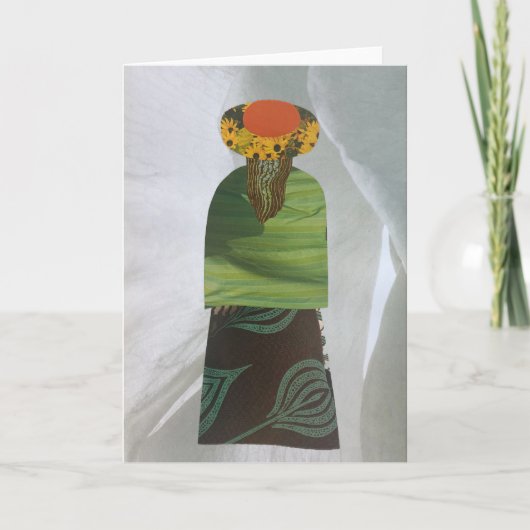 コラージュユニークアースママカーテ空白のィ カード (正面)