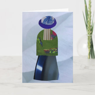 コラージュユニークアースマママブルー空白の カード