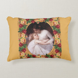 コラージュヴィンテージレトロとレースと花 アクセントクッション