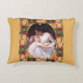 コラージュヴィンテージレトロとレースと花 アクセントクッション (裏面)