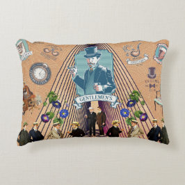 コラージュヴィンテージレトロとレースと花 アクセントクッション