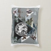 コラージュヴィンテージレトロとレースと花 アクセントクッション (裏面(縦))