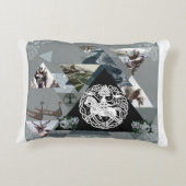 コラージュヴィンテージレトロとレースと花 アクセントクッション (裏面)