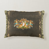 コラージュヴィンテージレトロとレースと花 アクセントクッション (裏面)