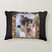 コラージュヴィンテージレトロとレースと花 アクセントクッション (裏面)