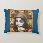 コラージュヴィンテージレトロとレースと花 アクセントクッション (裏面)