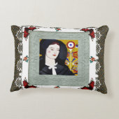 コラージュヴィンテージレトロとレースと花 アクセントクッション (裏面)