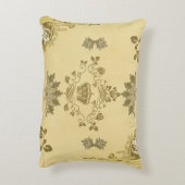 コラージュヴィンテージレトロとレースと花 アクセントクッション (裏面(縦))