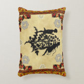 コラージュヴィンテージレトロとレースと花 アクセントクッション (正面(垂直))