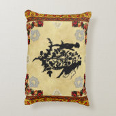 コラージュヴィンテージレトロとレースと花 アクセントクッション (裏面(縦))