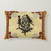 コラージュヴィンテージレトロとレースと花 アクセントクッション (裏面)