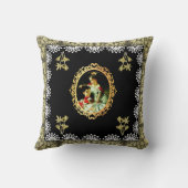 コラージュヴィンテージレトロとレースと花 クッション (裏面)