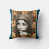 コラージュヴィンテージレトロとレースと花 クッション (裏面)