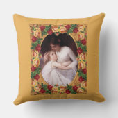 コラージュヴィンテージレトロとレースと花 クッション (裏面)