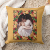 コラージュヴィンテージレトロとレースと花 クッション (ブランケット)