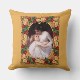 コラージュヴィンテージレトロとレースと花 クッション