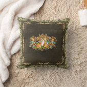 コラージュヴィンテージレトロとレースと花 クッション (ブランケット)