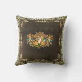 コラージュヴィンテージレトロとレースと花 クッション (裏面)