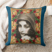 コラージュヴィンテージレトロとレースと花 クッション (ブランケット)