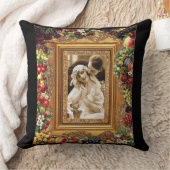 コラージュヴィンテージレトロとレースと花 クッション (ブランケット)