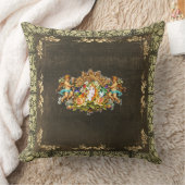 コラージュヴィンテージレトロとレースと花 クッション (ブランケット)