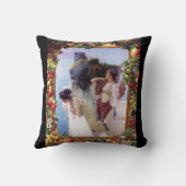 コラージュヴィンテージレトロとレースと花 クッション (裏面)