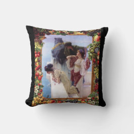 コラージュヴィンテージレトロとレースと花 クッション