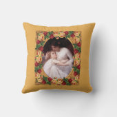 コラージュヴィンテージレトロとレースと花 クッション (裏面)