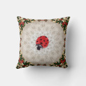 コラージュヴィンテージレトロとレースと花 クッション (裏面)