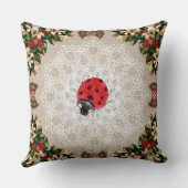 コラージュヴィンテージレトロとレースと花 クッション (裏面)